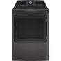 GE Profile Series - 7.4 Cu. Ft. Capacity Smart Aluminized Alloy Drum Electric Dryer With Sanitize Cycle And Sensor Dry - Diamond Gray
