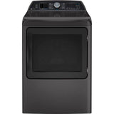 GE Profile Series - 7.4 Cu. Ft. Capacity Smart Aluminized Alloy Drum Gas Dryer With Sanitize Cycle And Sensor Dry - Diamond Gray