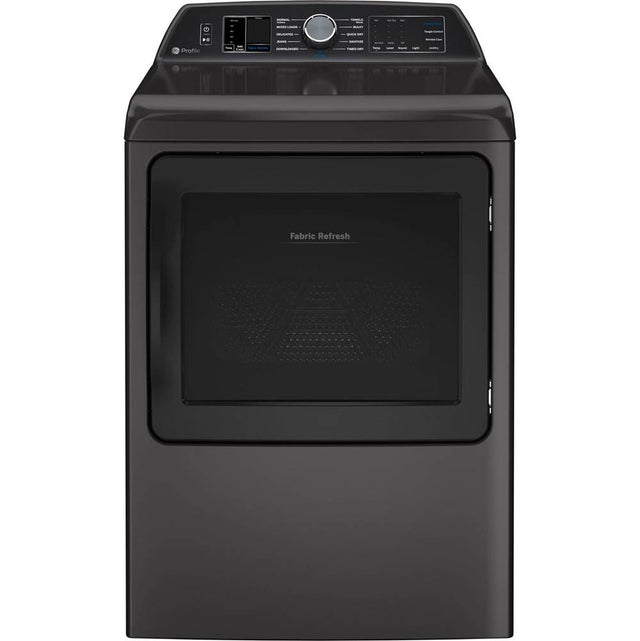 GE Profile Series - 7.3 Cu. Ft. Capacity Smart Gas Dryer With Fabric Refresh - Diamond Gray