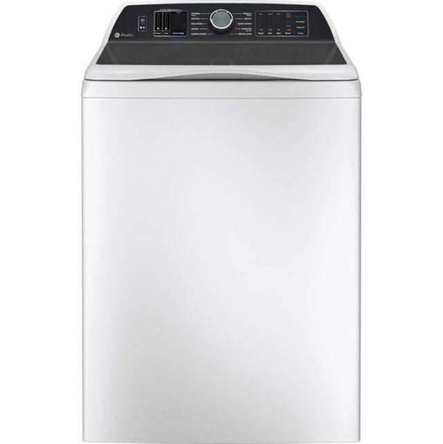 GE Profile Series - 5.4 Cu. Ft. Capacity Washer With Smarter Wash Technology And Flexdispense - White with Silver