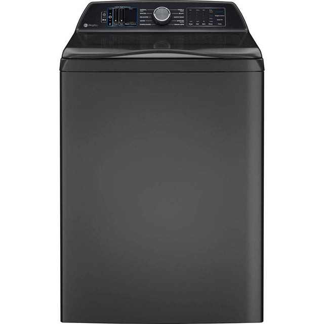 GE Profile Series - 5.4 Cu. Ft. Capacity Washer With Smarter Wash Technology And Flexdispense - Diamond Gray