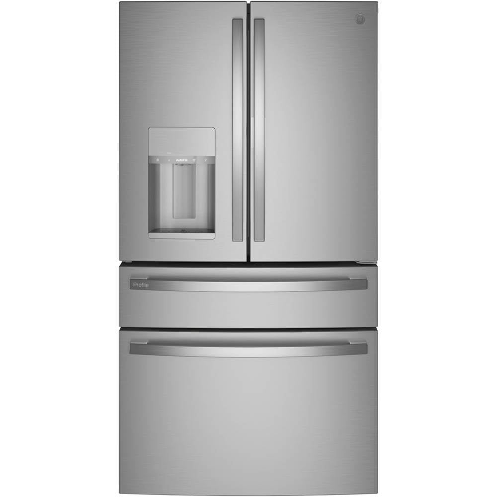 GE Profile Series - GE Profile 27.9 Cu. Ft. Smart Fingerprint Resistant 4-Door French-Door Refrigerator with Door In Door - Fingerprint Resistant Stainless