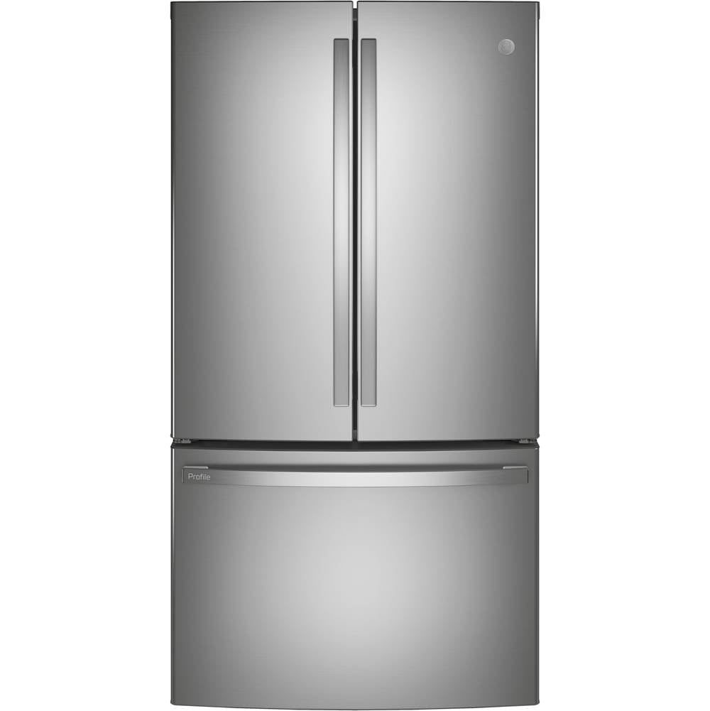 GE Profile Series - GE Profile ENERGY STAR 23.1 Cu. Ft. Counter-Depth Fingerprint Resistant French-Door Refrigerator - Fingerprint Resistant Stainless