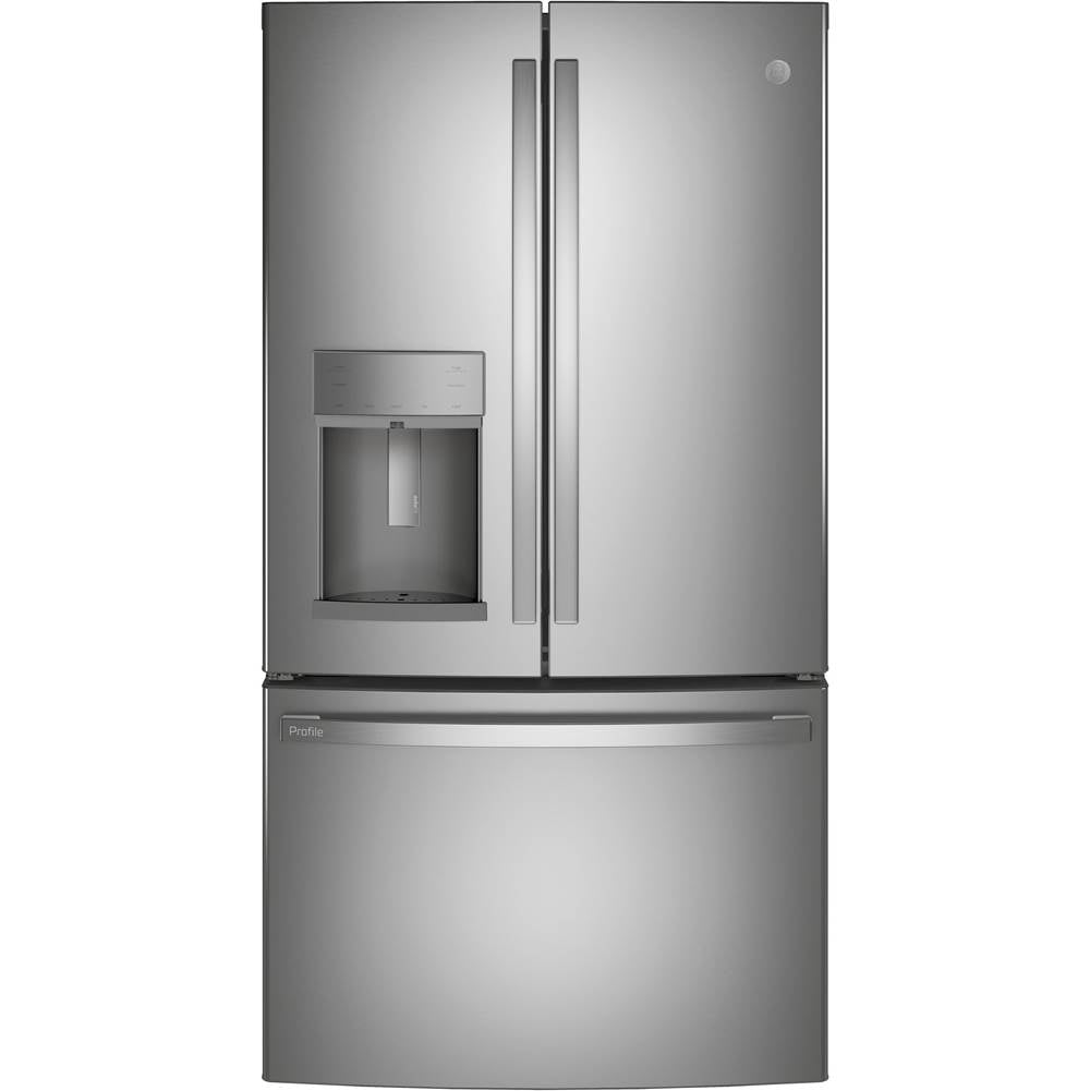 GE Profile Series - GE Profile Series ENERGY STAR 22.1 Cu. Ft. Counter-Depth Fingerprint Resistant French-Door Refrigerator with Hands-Free AutoFill - Fingerprint Resistant Stainless