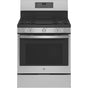 GE Profile Series - Smart 30'' Free-Standing Self Clean Gas Fingerprint Resistant Range With No Preheat Air Fry - Stainless Steel