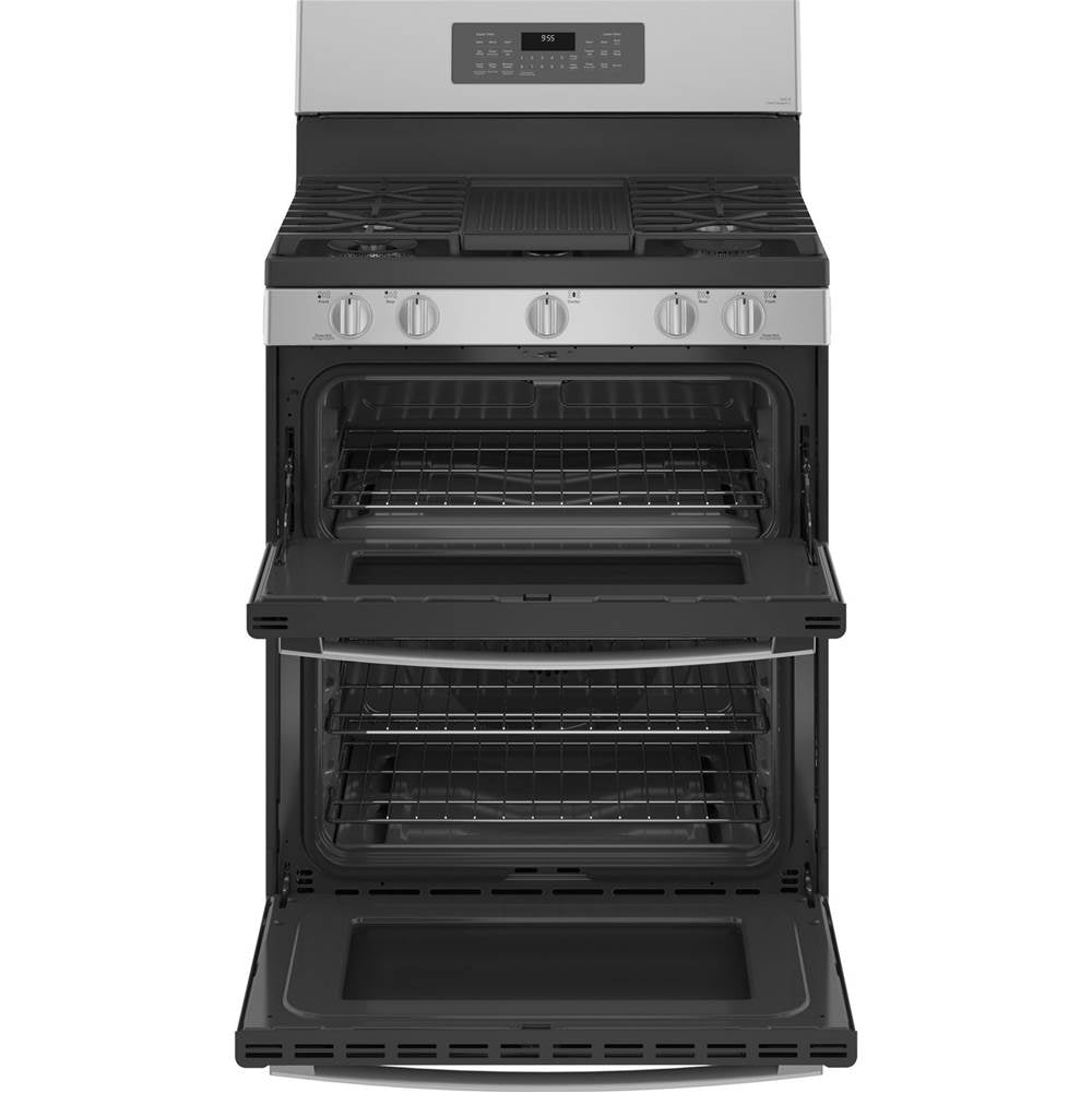 30'' Free-Standing Gas Double Oven Convection Fingerprint Resistant Range With No Preheat Air Fry