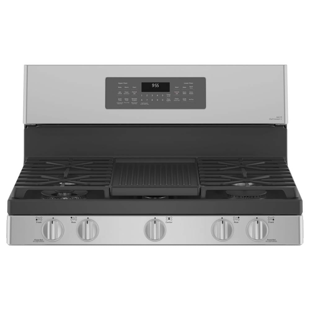 30'' Free-Standing Gas Double Oven Convection Fingerprint Resistant Range With No Preheat Air Fry