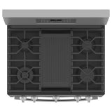30'' Free-Standing Gas Double Oven Convection Fingerprint Resistant Range With No Preheat Air Fry