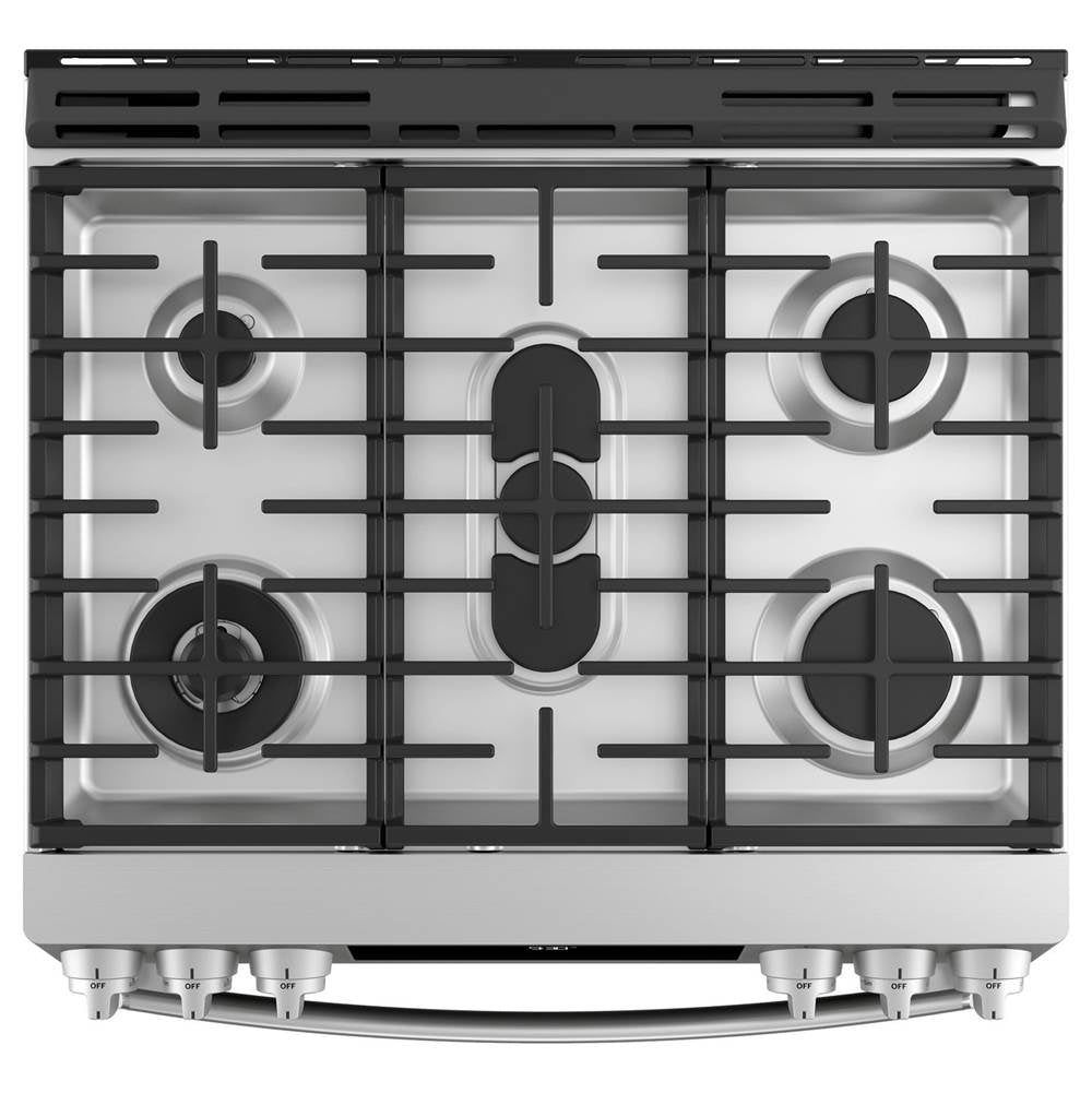 30'' Smart Slide-In Front-Control Gas Fingerprint Resistant Range With No Preheat Air Fry