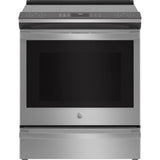 GE Profile Series - 30'' Smart Slide-In Fingerprint Resistant Front-Control Induction And Convection Range With No Preheat Air Fry - Stainless Steel