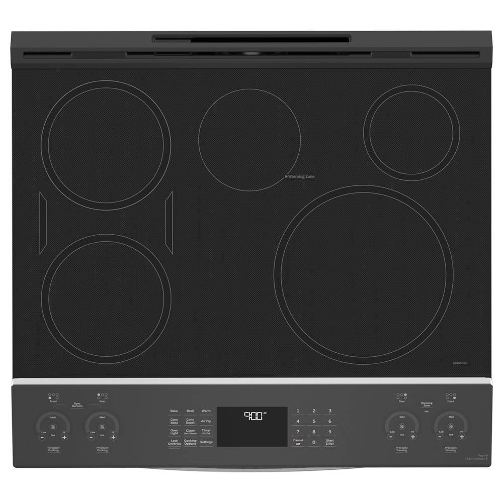 30'' Smart Slide-In Fingerprint Resistant Front-Control Induction And Convection Range With No Preheat Air Fry