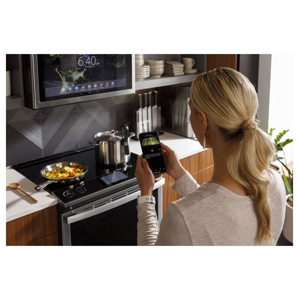 30'' Smart Slide-In Front-Control Induction Fingerprint Resistant Range With In Oven Camera