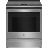GE Profile Series - 30'' Smart Slide-In Electric Convection Fingerprint Resistant Range With No Preheat Air Fry - Stainless Steel
