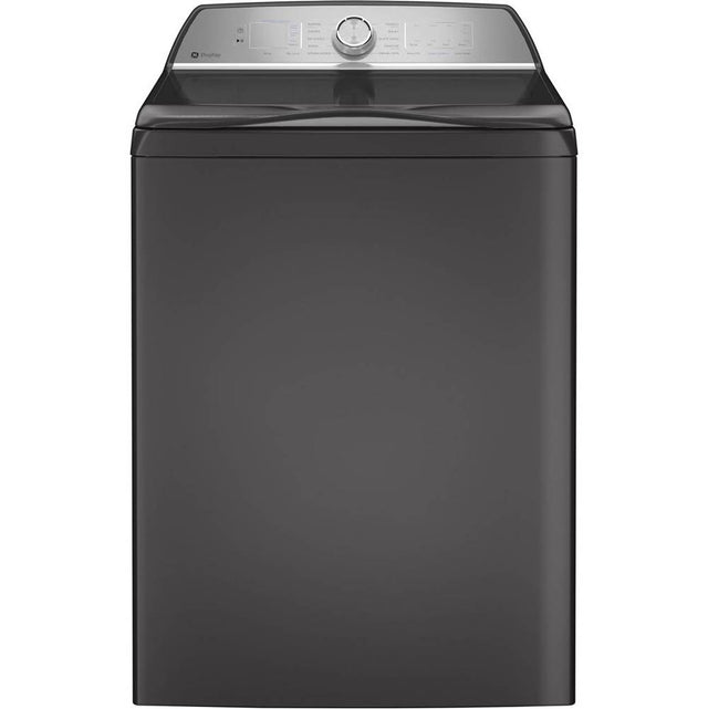 GE Profile Series - 4.9 cu. ft. Capacity Washer with Smarter Wash Technology and FlexDispense - Diamond Gray