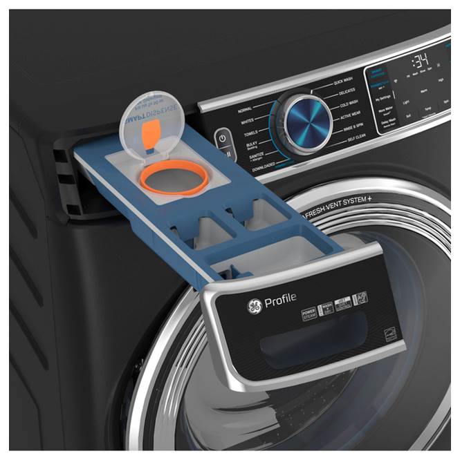 5.3 Cu. Ft. Capacity Smart Front Load Energy Star Steam Washer With Adaptive Smartdispenseultrafresh Vent System Pluswith Odorblock