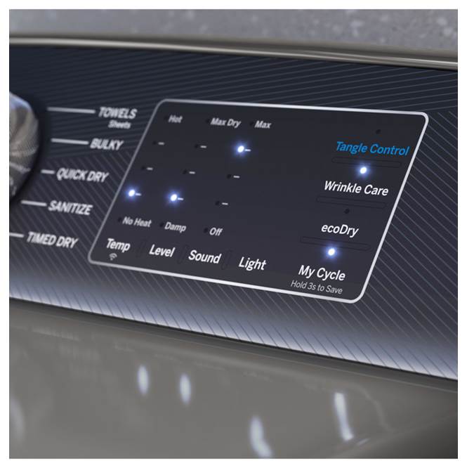 7.4 Cu. Ft. Capacity Smart Aluminized Alloy Drum Electric Dryer With Sanitize Cycle And Sensor Dry