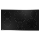 GE Profile Series - 36'' WidthRadiant Cktp5 BurnersTch Cntrl2x Tri-Ring Power Boil ElementsSync BurnersGourmet Guide Ckg, Hestan Pan InclADA Compliant - Stainless Steel