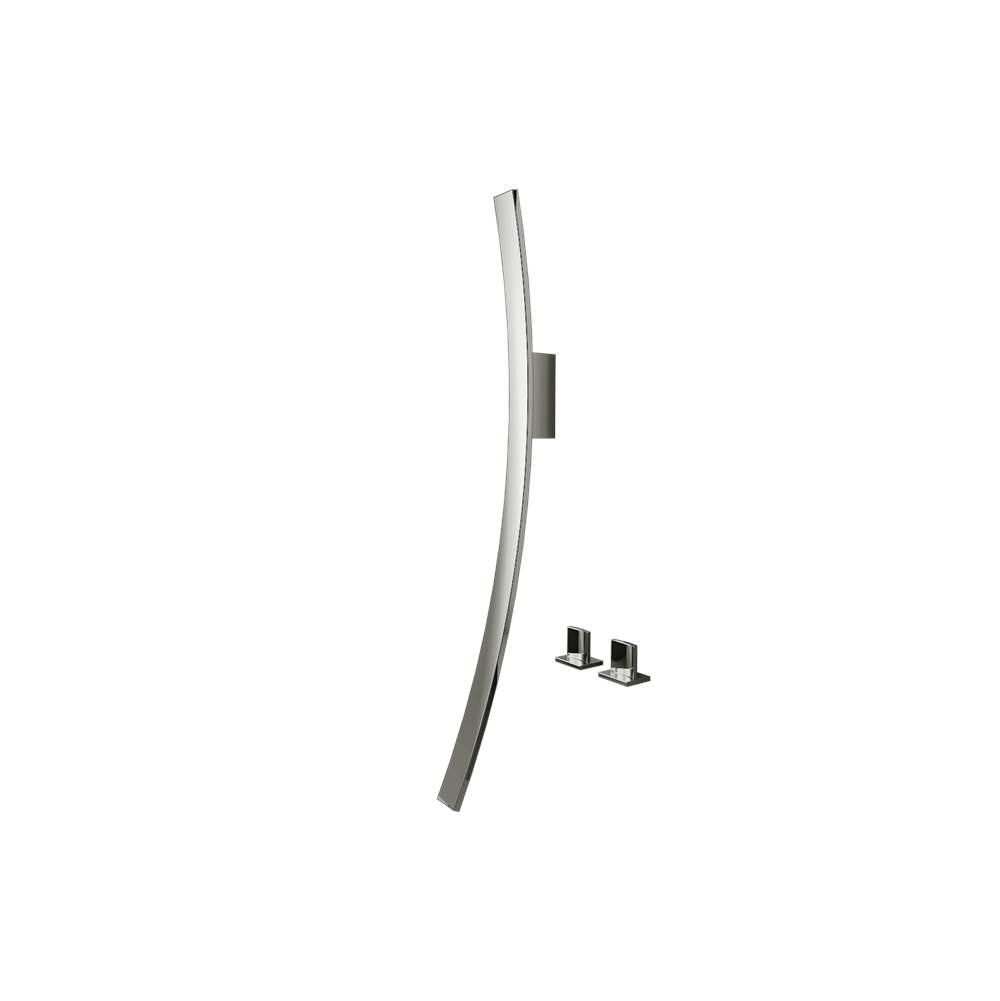 Graff - Luna Wall-Mounted Lavatory/Vessel Filler w/Deck-Mounted Handles - Steelnox  Satin Nickel