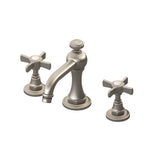 Graff - Camden Widespread Lavatory Faucet w/Cross Handle - Steelnox  Satin Nickel