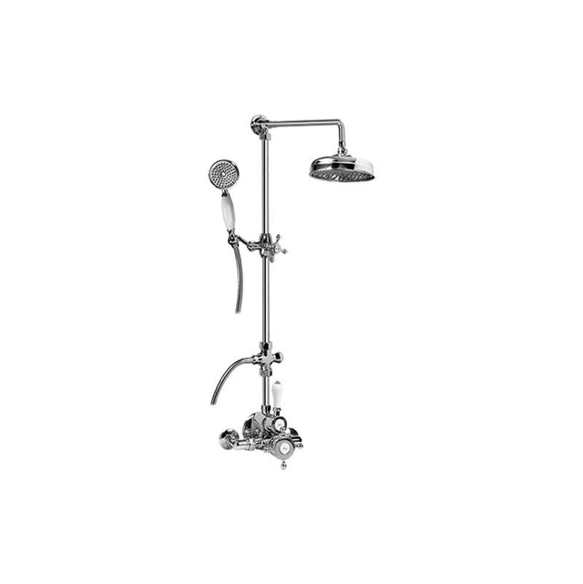 Graff - Adley Exposed Thermostatic Shower System w/Handshower (Rough and Trim) - Architectural White