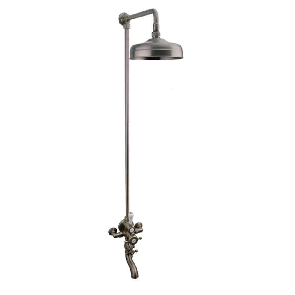 Graff - Adley Exposed Thermostatic Shower System (Rough and Trim) - Steelnox  Satin Nickel