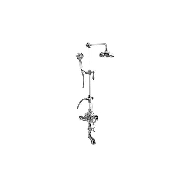 Graff - Adley Exposed Thermostatic Tub and Shower System w/Handshower (Rough and Trim) - Architectural White