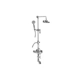 Graff - Adley Exposed Thermostatic Tub and Shower System - w/Metal Handshower Handle - Steelnox  Satin Nickel