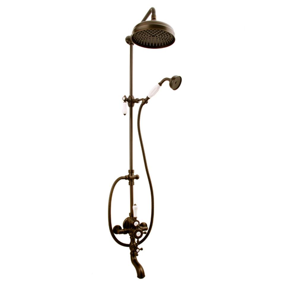 Graff - Adley Exposed Thermostatic Tub and Shower System w/Handshower (Rough and Trim) - Olive Bronze