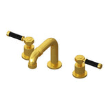 Graff - Vintage Widespread Lavatory Faucet - 24K Brushed Gold Plated with Black Accents