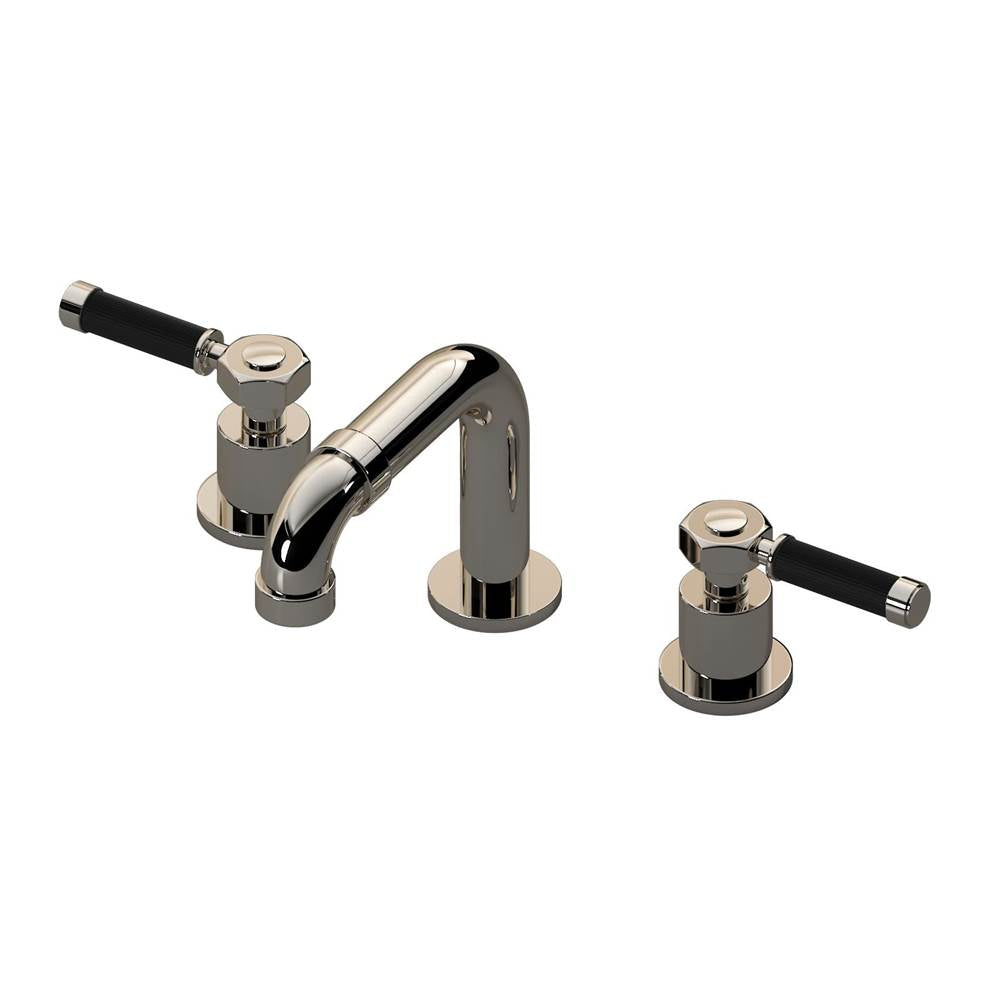 Graff - Vintage Widespread Lavatory Faucet - Polished Nickel with Black Accents