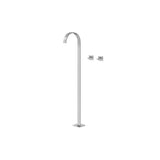 Graff - Sade Floor-Mounted Vessel Filler w/Wall-Mounted Handles - Architectural White