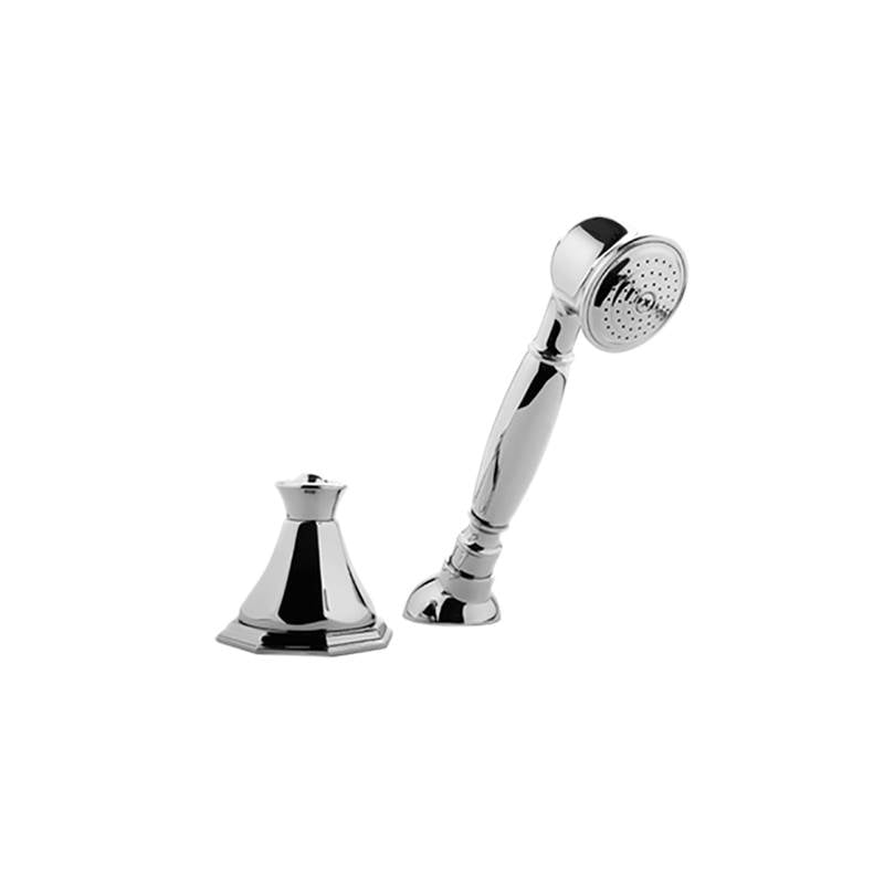Graff - Topaz Deck-Mounted Handshower & Diverter (Trim) - Vintage Brushed Brass