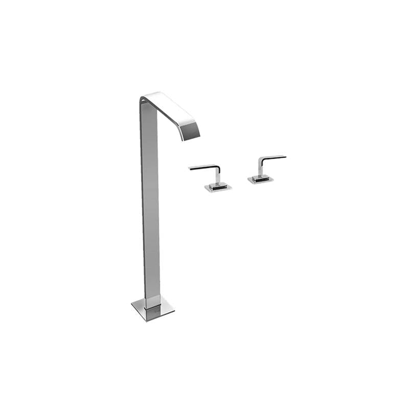 Graff - Immersion Floor-Mounted Tub Filler - Brushed Nickel