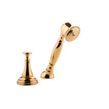 Graff - Lauren Deck-Mounted Handshower & Diverter Set - Vintage Brushed Brass