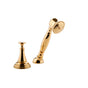 Graff - Lauren Deck-Mounted Handshower & Diverter Set - Vintage Brushed Brass