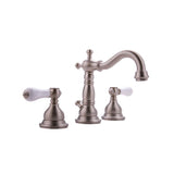 Graff - Adley Widespread Lavatory Faucet - Steelnox  Satin Nickel