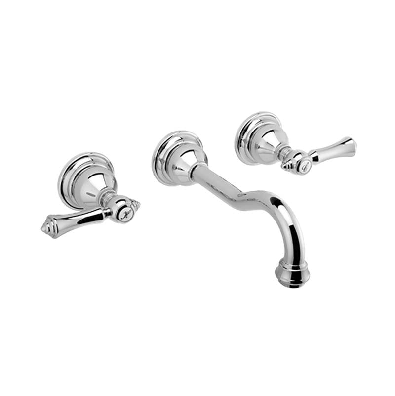 Graff - Adley Wall-Mounted Lavatory Faucet - 24K Brushed Gold Plated