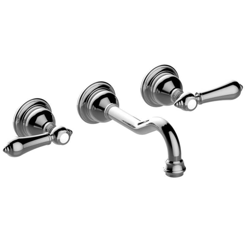 Graff - Adley Wall-Mounted Lavatory Faucet - Vintage Brushed Brass