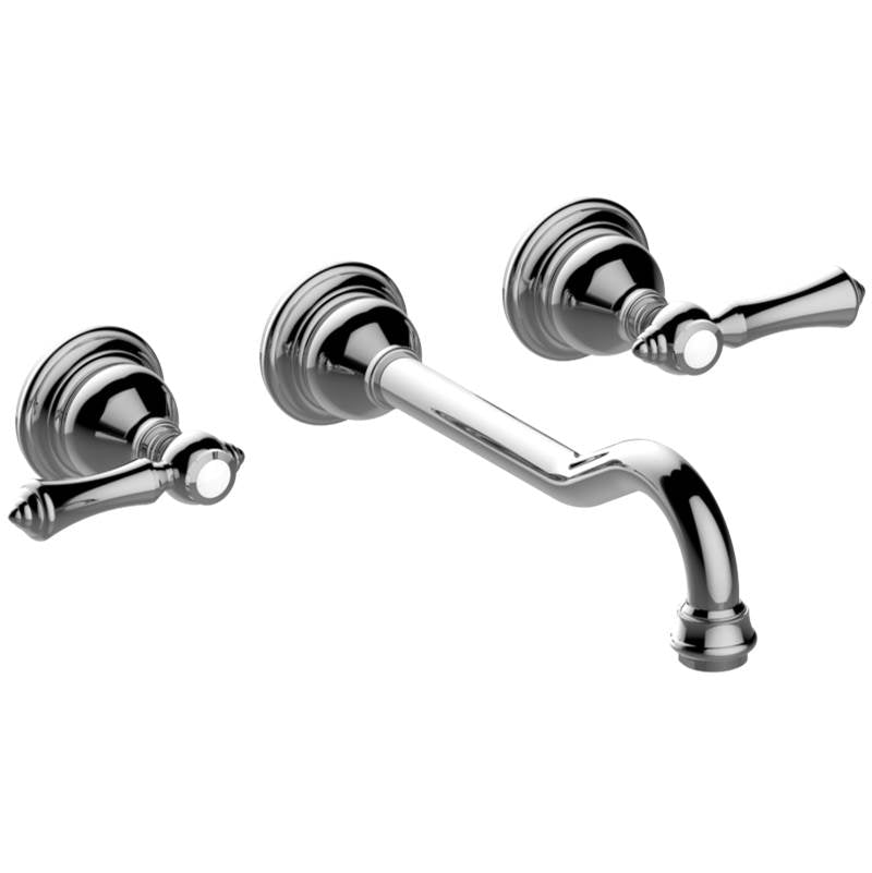 Graff - Adley Wall-Mounted Lavatory Faucet - Vintage Brushed Brass