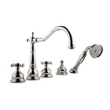 Graff - Adley Roman Tub Set - Steelnox  Satin Nickel