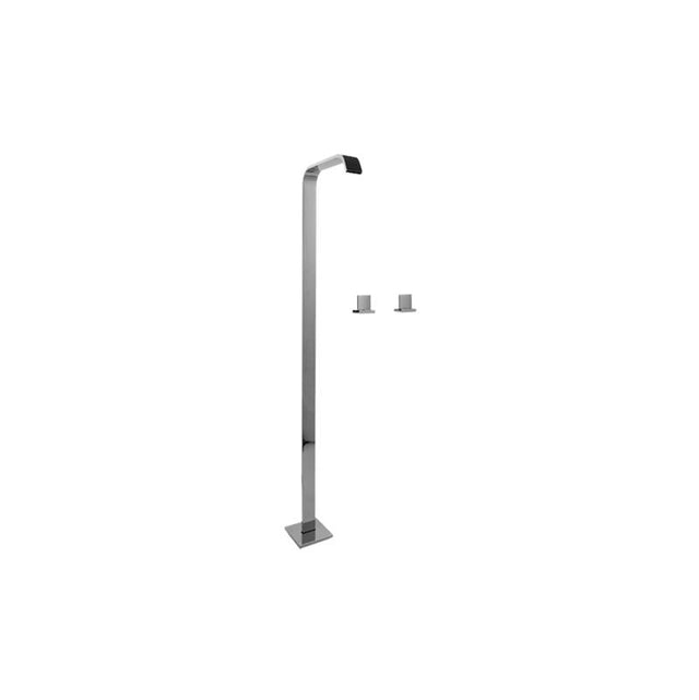 Graff - Targa Floor-Mounted Vessel Filler w/Deck-Mounted Handles - Architectural White
