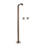 Graff - Targa Floor-Mounted Vessel Filler w/Deck-Mounted Handles - Steelnox  Satin Nickel