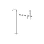 Graff - Targa Floor-Mounted Tub Filler w/Wall-Mounted Handshower & Diverter - Architectural White