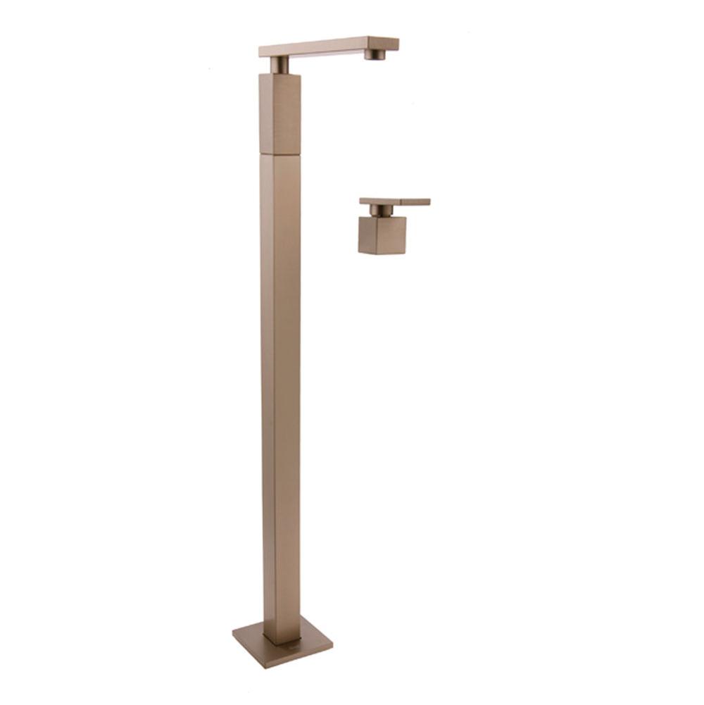 Graff - Solar Floor-Mounted Tub Filler - Steelnox  Satin Nickel