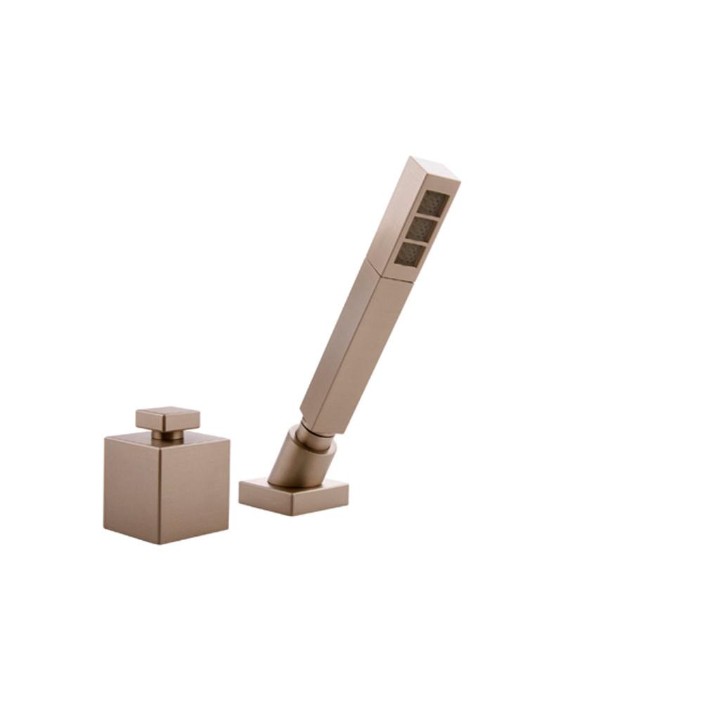 Graff - Solar Deck-Mounted Handshower & Diverter Set - Steelnox  Satin Nickel
