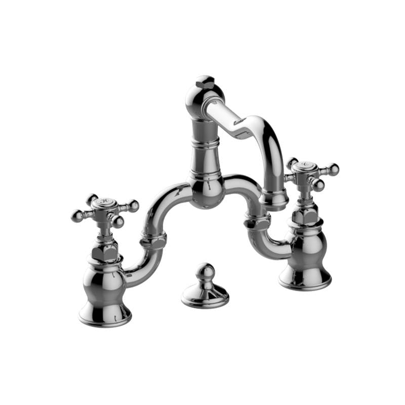 Graff - Adley Widespread Bridge Lavatory Faucet - Architectural White