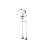 Graff - Adley Exposed Floor-Mounted Tub Filler w/Handshower Set - Architectural White