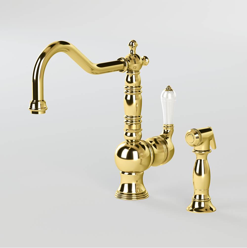 Graff - Kitchen Faucet with Side Spray - Polished Brass PVD