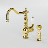 Graff - Kitchen Faucet with Side Spray - Polished Brass PVD