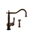 Graff - Kitchen Faucet with Side Spray - Vintage Brushed Brass